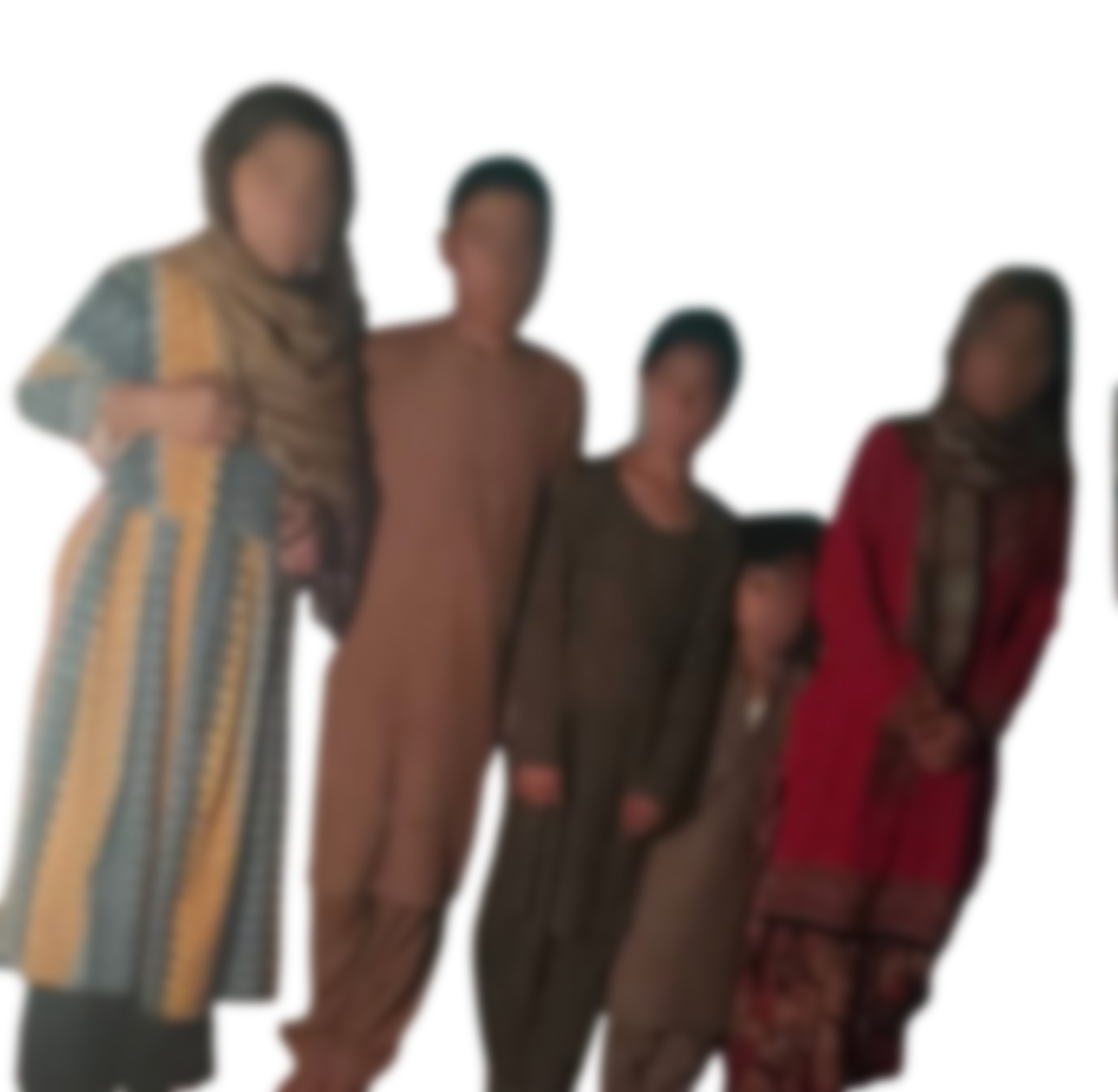 Aid for S, age 9, her mother and three siblings