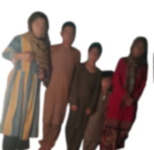 Aid for S, age 9, her mother and three siblings